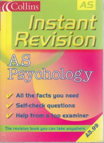 Cover of Instant Revision – AS Psychology