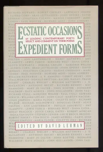 Cover of Ecstatic Occasions, Expedient Forms