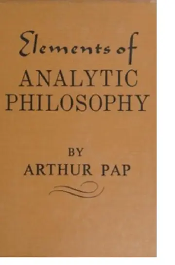 Cover of Elements of Analytical Philosophy