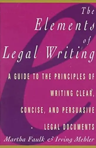 Cover of The Elements of Legal Writing