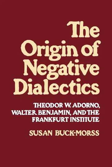 Cover of The Origin of Negative Dialectics