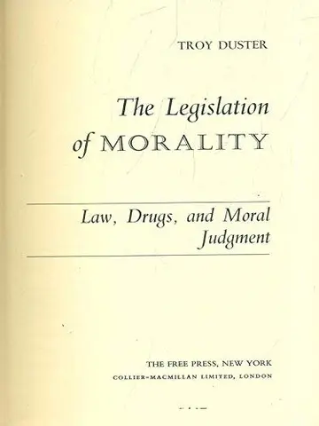 Cover of Legislation of Morality