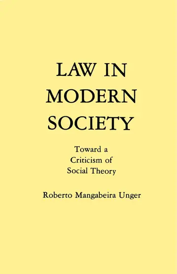 Cover of Law in Modern Society