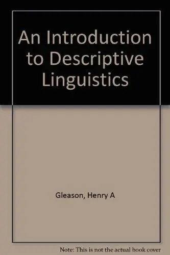 Cover of Workbook in Descriptive Linguistics