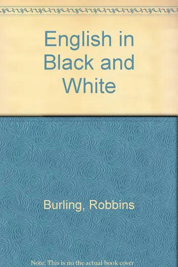 Cover of English in Black and White