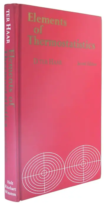 Cover of Elements of Thermostatistics