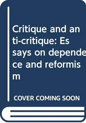 Cover of Critique and anti-critique