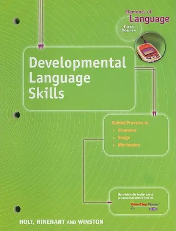 Cover of Elements of Language - First Course