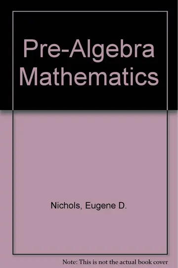 Cover of Pre-Algebra Mathematics