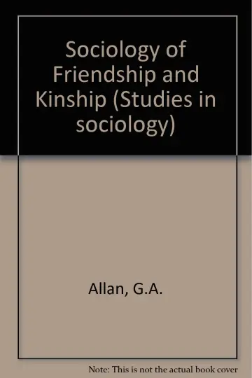 Cover of Sociology of Friendship and Kinship