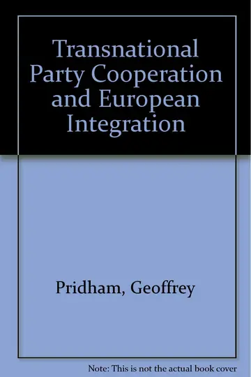 Cover of Transnational Party Cooperation and European Integration