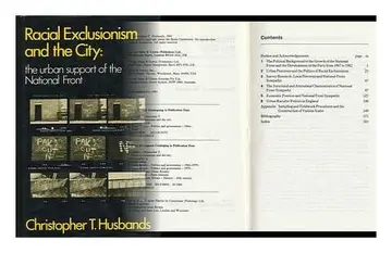 Cover of Racial Exclusionism and the City