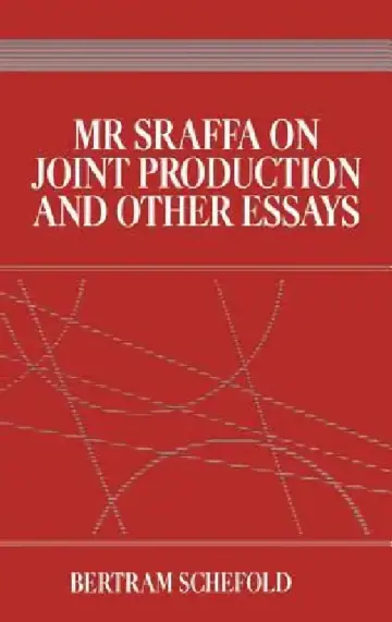 Cover of Mr Sraffa on Joint Production and Other Essays