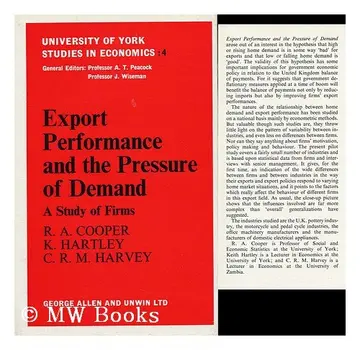 Cover of Export Performance and the Pressure of Demand