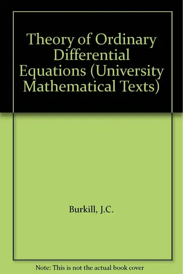 Cover of Theory of Ordinary Differential Equations