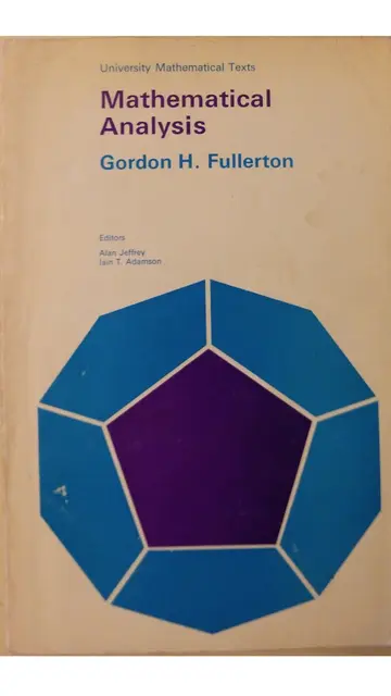 Cover of Mathematical Analysis