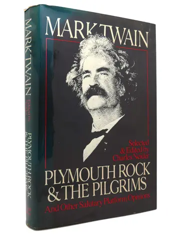 Cover of Plymouth Rock and the Pilgrims and Other Salutary Platform Opinions