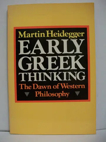 Cover of Early Greek Thinking