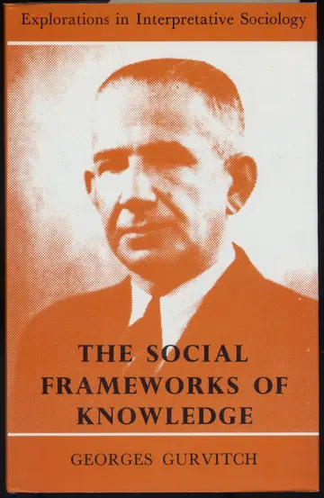 Cover of The social frameworks of knowledge