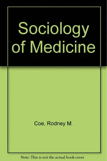 Cover of Sociology of Medicine