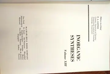 Cover of Inorganic Syntheses