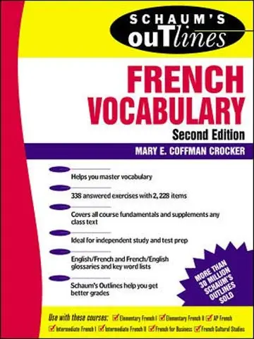 Cover of Schaum's Outline of French Vocabulary