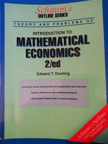 Cover of Schaum's Outline of Mathematical Economics