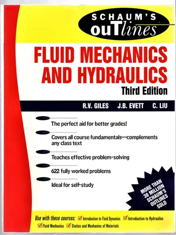 Cover of Schaum's Outline of Fluid Mechanics and Hydraulics