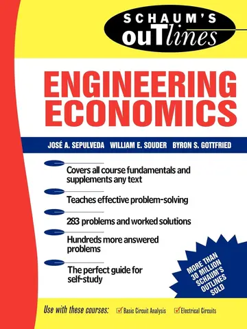 Cover of Schaums Outline of Engineering Economics