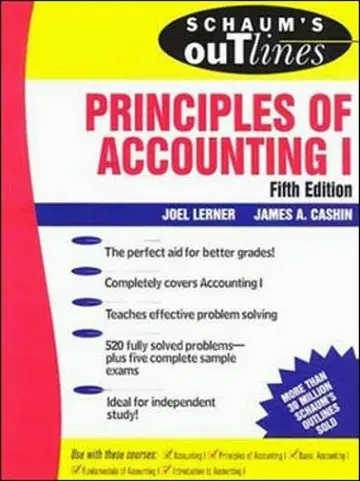 Cover of Schaum's Outline of Principles of Accounting I