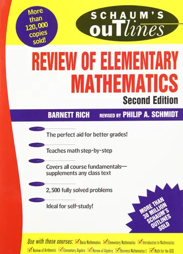 Cover of Schaum's Outline of Review of Elementary Mathematics