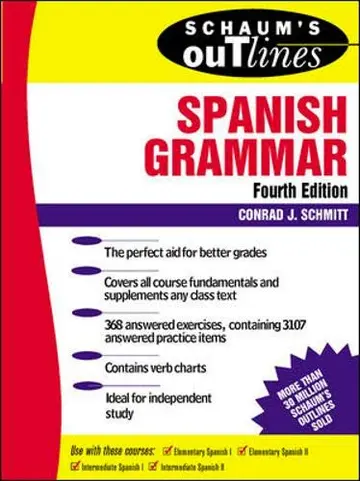Cover of Schaum's Outline of Spanish Grammar