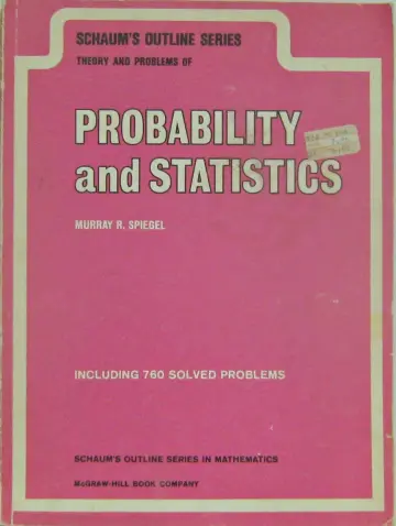 Cover of Schaum's Outline of Theory and Problems of Probability and Statistics