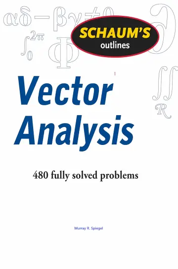 Cover of Schaum's Outline of Vector Analysis