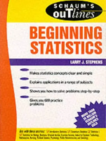 Cover of Schaum's Outline of Beginning Statistics