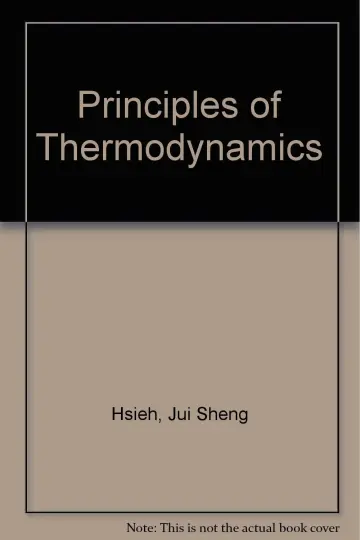 Cover of Principles of Thermodynamics