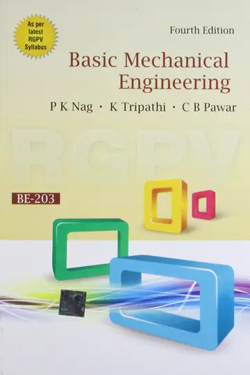 Cover of Basic Mech Engg - RGPV 2011