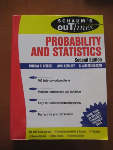 Cover of Schaum's Outline of Probability and Statistics