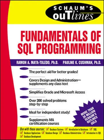 Cover of Schaum's Outline of Fundamentals of SQL Programming