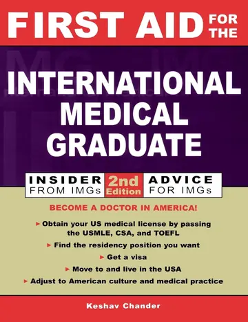 Cover of First Aid for the International Medical Graduate