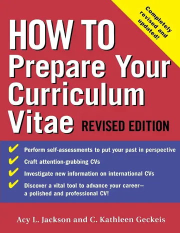Cover of How to Prepare Your Curriculum Vitae