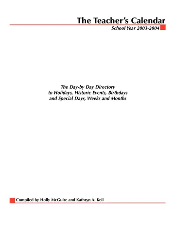 Cover of The Teacher's Calendar