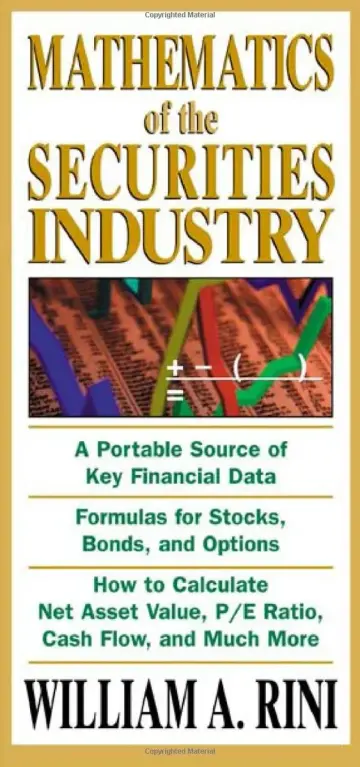 Cover of Mathematics of the Securities Industry