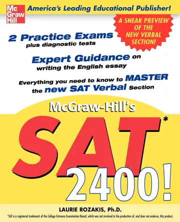 Cover of McGraw-Hill's SAT 2400!