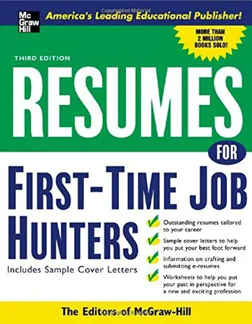 Cover of Resumes for First-Time Job Hunters, Third edition