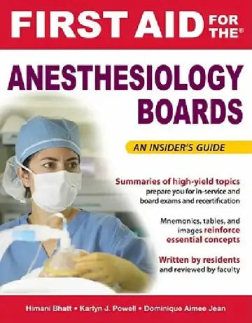 Cover of First Aid for the Anesthesiology Boards