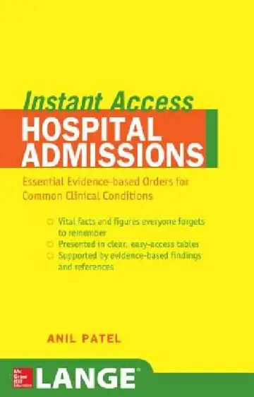 Cover of Lange Instant Access Hospital Admissions