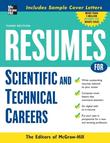 Cover of Resumes for Scientific and Technical Careers