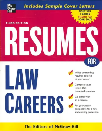 Cover of Resumes for Law Careers