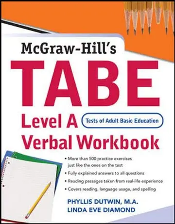 Cover of TABE Level A Verbal Workbook